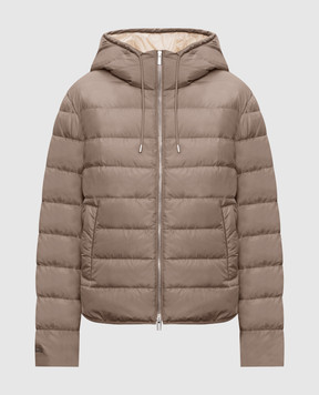 Peserico Коричнева пухова куртка з ланцюжком A2411606957