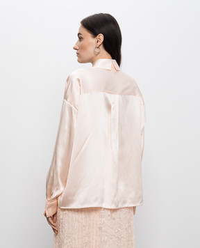Ermanno Scervino Розовая блуза из шелка D482K772NXE