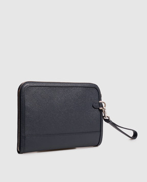 Dolce&Gabbana Синій шкіряний клатч Atene BM2528A0701