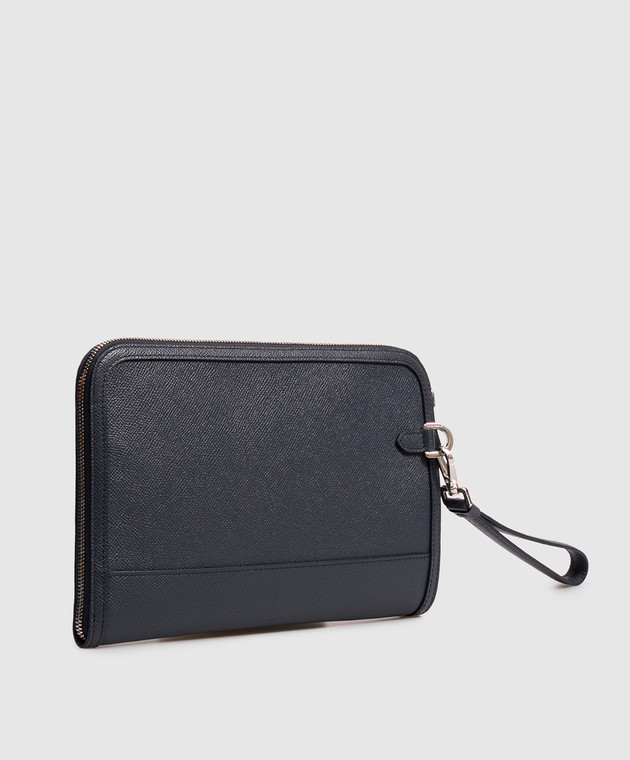 Dolce&Gabbana Синий кожаный клатч Atene BM2528A0701 изображение 3