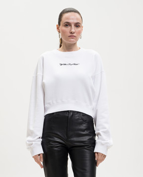 Off-White Белый свитшот с вышивкой эмблемы 2BA079S26FLE001
