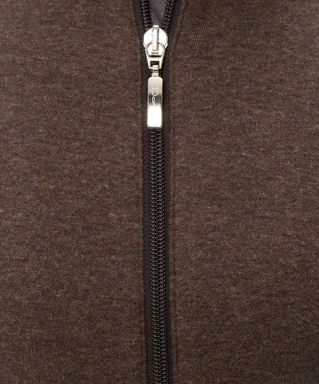 Doriani Cashmere Темно-коричневая спортивная куртка 875LUNJ36 изображение 5