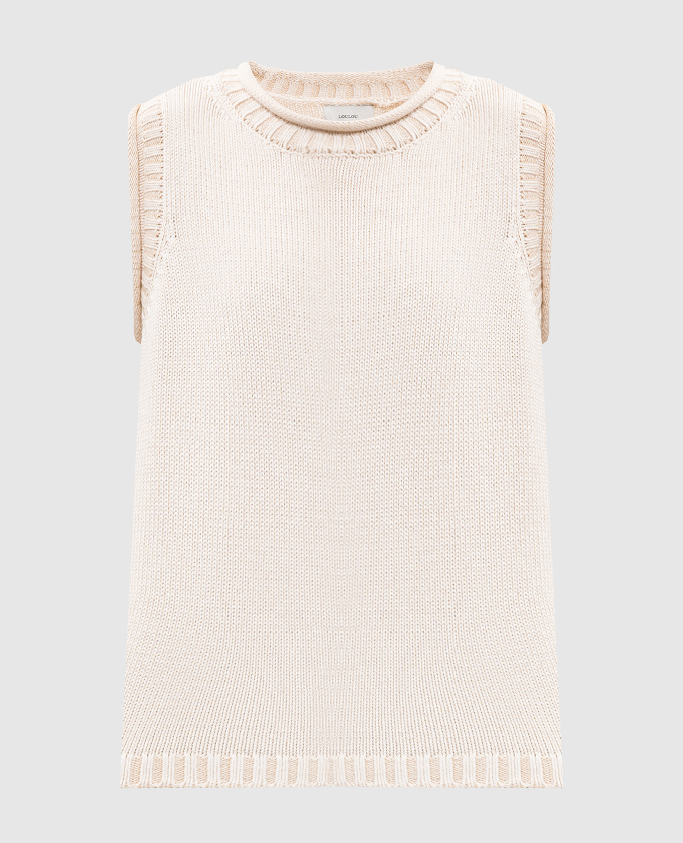 Бежевый жилет Effy из льна и шелка