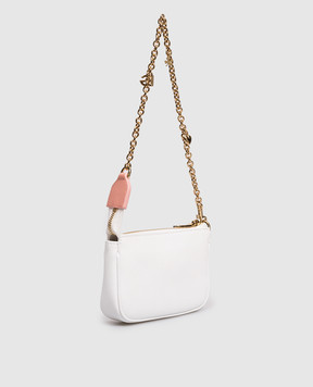 Dolce&Gabbana Дитяча біла шкіряна сумка з принтом логотипа EB0268AB296