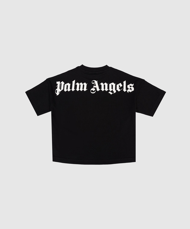 Palm Angels Дитяча чорна футболка з принтом логотипа PBAA002S26JER001 зображення 2