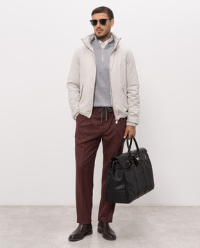 Brunello Cucinelli Бордові штани з вовни та кашеміру ME499E1710