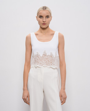 Ermanno Scervino Білий топ з мереживом D482L303APXHC