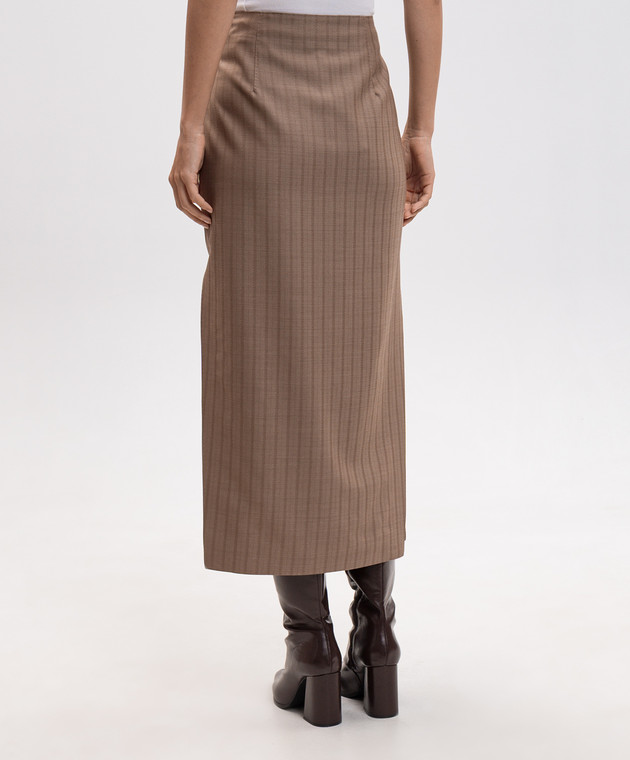 Etro Коричнева спідниця з вовни WRFA021499TJ213 зображення 4