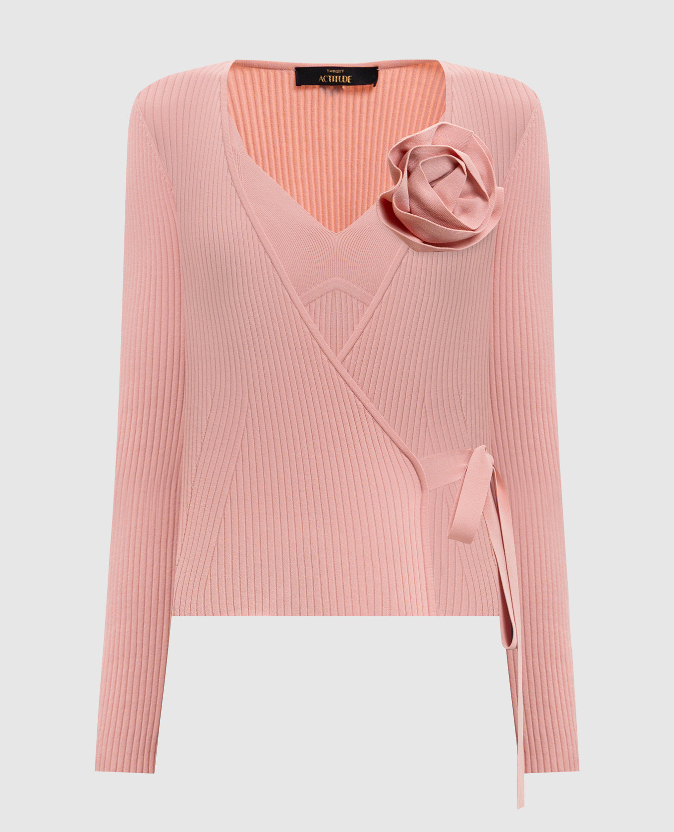 

Розовый комплект из кардигана и топа в рубчик, Кардиганы