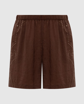Venuja Коричневые шорты из рамы SH008A