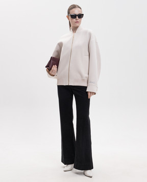 Max Mara Sportmax Бомбер ONDATA из шерсти цвета айвори SPXONDATA