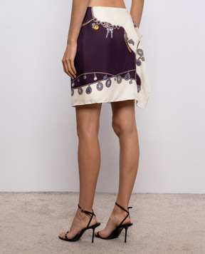 Versace Юбка цвета айвори в принт Stolen Jewels 10258201A18636