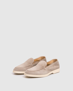 Doucal's Серые замшевые лоферы с логотипом DD8893JOANUY229