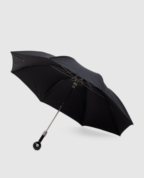 Pasotti Черный складной зонтик с ручкой в виде мяча для бильярда PASOMITUO64SSCTL508905