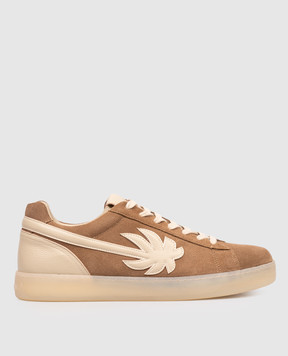 Palm Angels Коричневі замшеві кросівки Tennis PMIA111S26LEA001