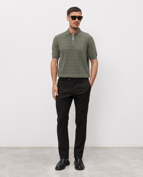 Stefano Ricci Зелене поло у візерунок K616458P31F26220