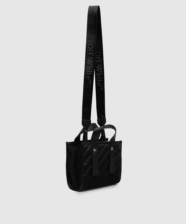 Off-White Чорна сумка з фактурною емблемою OWWNA13F26FB01 зображення 3