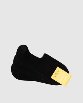 CDLP Набор черных носков-следов с логотипом узором MSO007011803