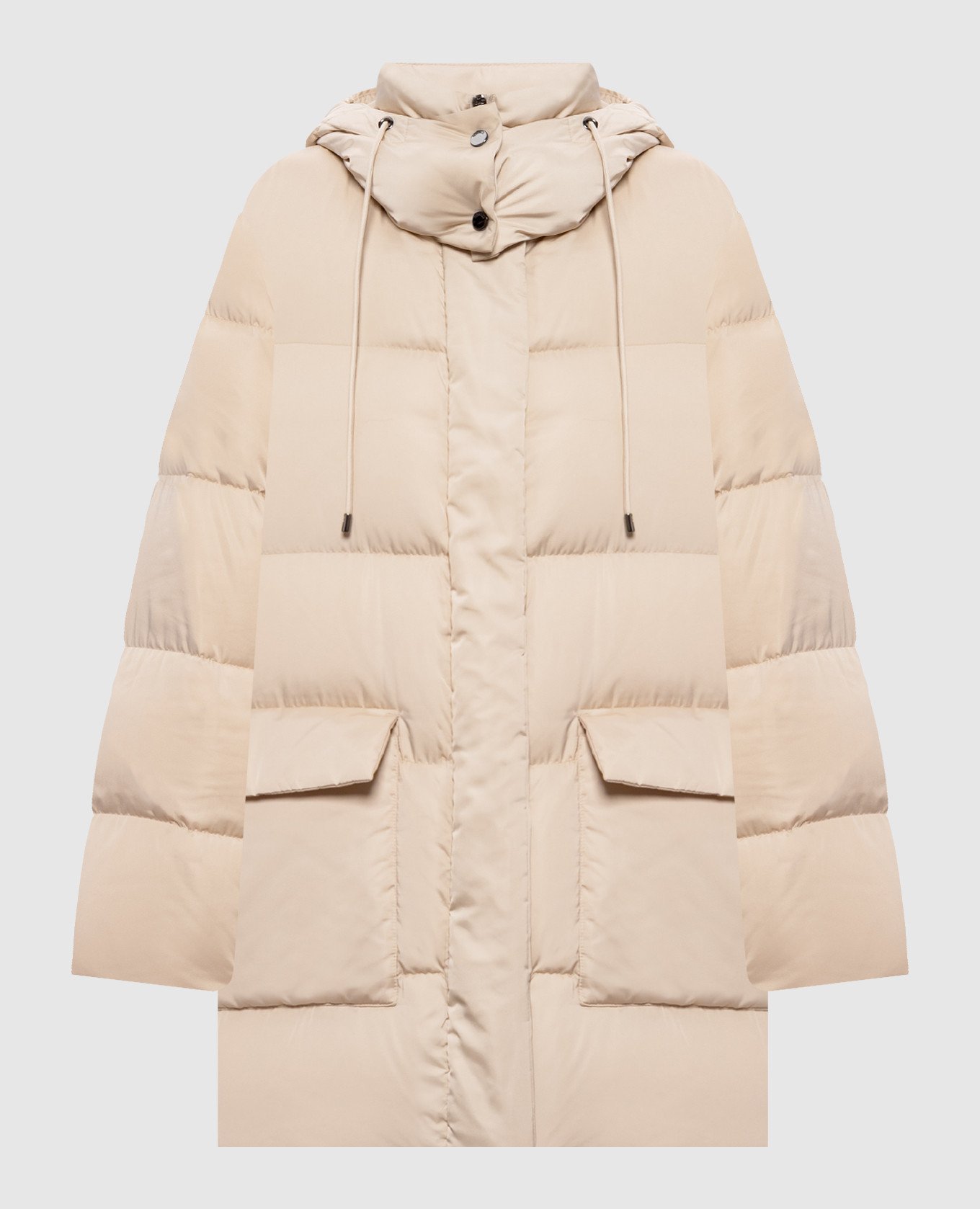 Бежевый пуховик