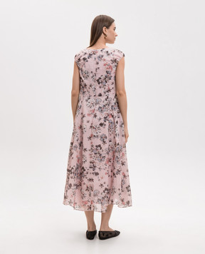 Max Mara Розовое платье SMMPEONIE из рамы в цветочный принт SMMPEONIE