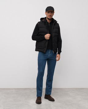 Stefano Ricci Чорний пуховий жилет M6J5400040PL001T