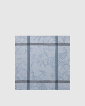 Le Jacquard Fraincais Блакитна серветка À l'orangerie з льону 30555