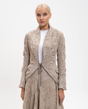 Marc Le Bihan Бежевий жакет з вовни асиметричного крою 2235