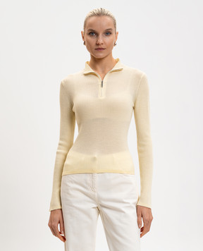 Max & Co Жовтий джемпер з вовни з логотипом MCOMOSCHEA