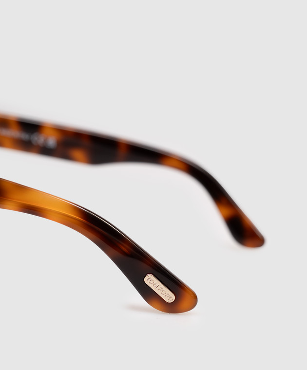 Tom Ford Коричневые солнцезащитные очки Cyrus с монограммой FT1337F изображение 4