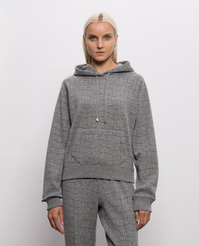 Tom Ford Сіре худі з кашеміром у тканий візерунок FLJ071JEX200