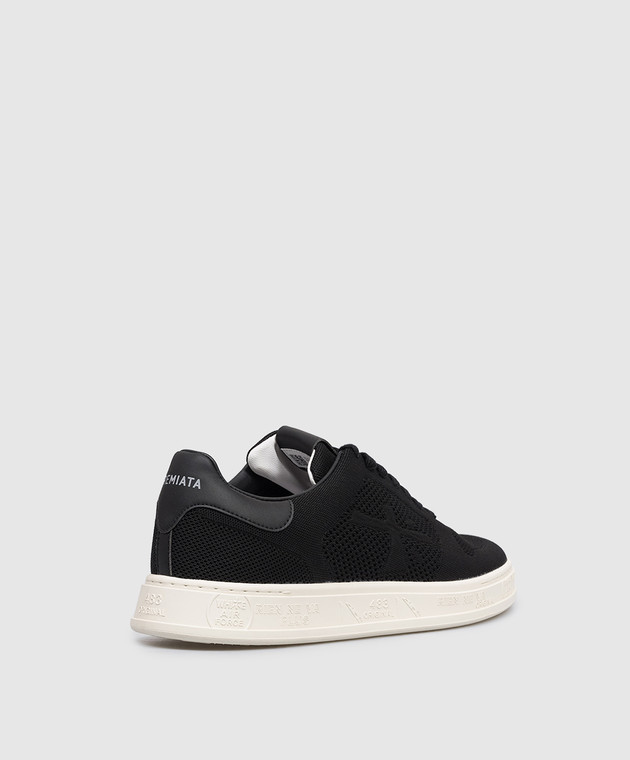 Premiata Чорні кросівки Quinn з принтом логотипа QUINN зображення 3
