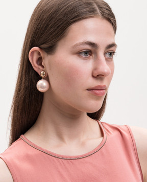 Dolman Bijoux Розовые серьги с логотипом 17269