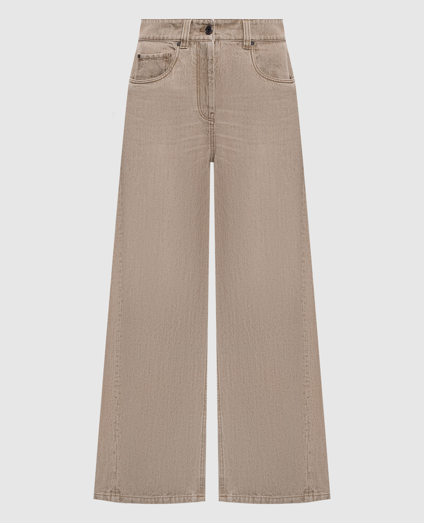 Бежевый палаццо с патчем логотипа