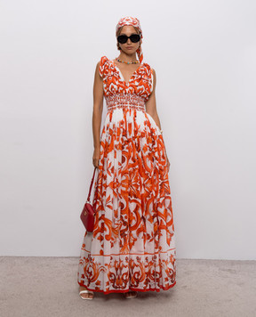 Dolce&Gabbana Сукня максі  в брендовий принт F6TYSTGDDRK