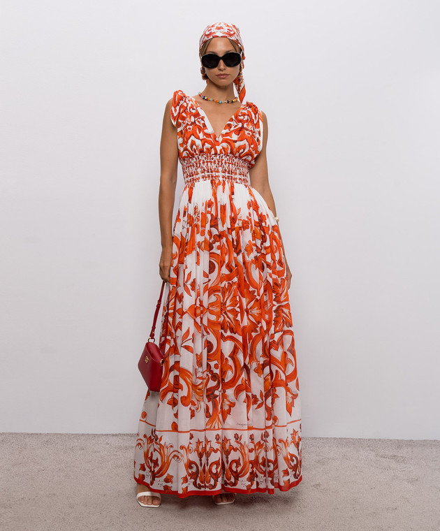 Dolce&Gabbana Сукня максі в брендовий принт F6TYSTGDDRK зображення 2