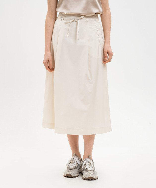 Peserico Спідниця кольору айворі з ланцюжком моніль P05199A01919 зображення 3