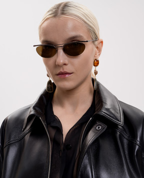 Saint Laurent Сріблясті сонцезахисні окуляри 862854Y9969