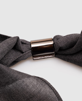 Brunello Cucinelli Серый галстук из шерсти MD920VH899