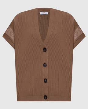 Brunello Cucinelli Коричневий жилет M19259506
