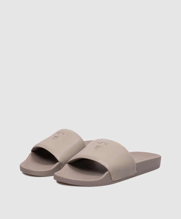 Trussardi Бежеві шльопанці Levriero N071S001011NMNS11L80 зображення 2