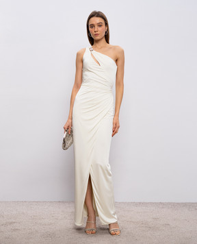 Versace Белое платье с драпировкой 10226121A12497
