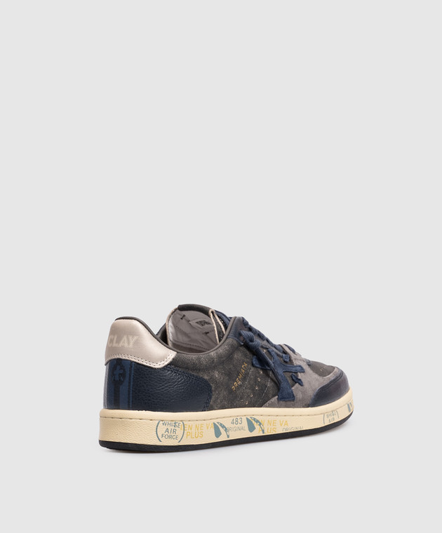 Premiata Серые кожаные кроссовки BSKTCLAY BSKTCLAY8444 изображение 3