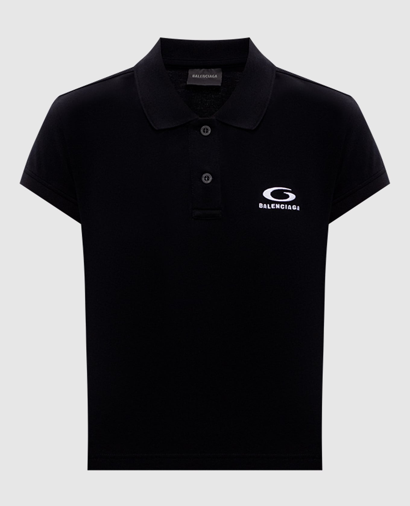 Черное поло с логотипом