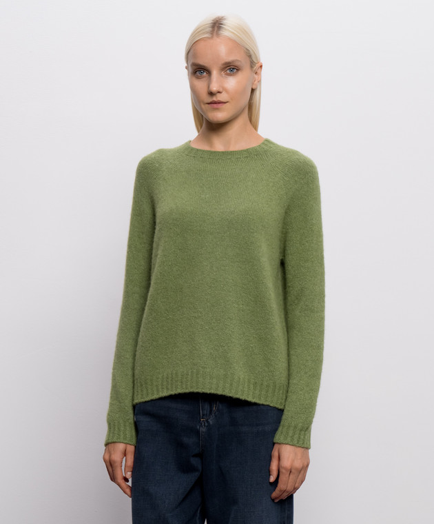 Max Mara Weekend Зеленый свитер GHIACCI с шерстью альпаки WKDGHIACCI изображение 3