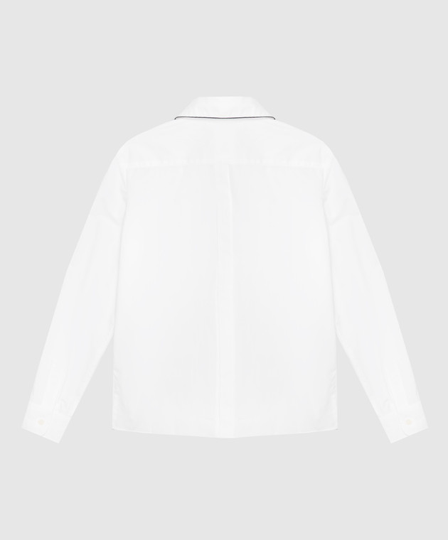 Dolce&Gabbana Дитяча біла сорочка з вишивкою логотипа L56S70FU5HW812+ зображення 2