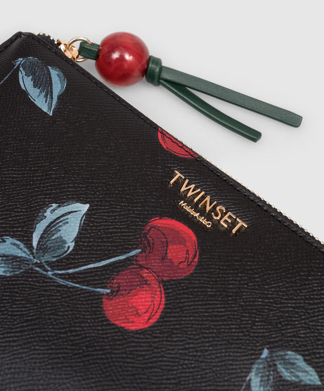 Twinset Чорний клатч в принт у вигляді вишні 261TL8021 зображення 3