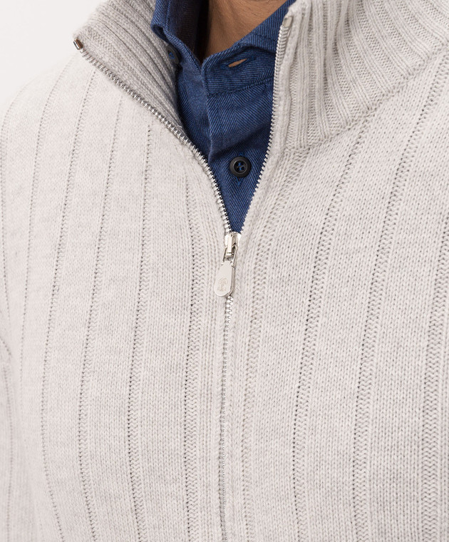 Brunello Cucinelli Серый кардиган из кашемира M22506006 изображение 5