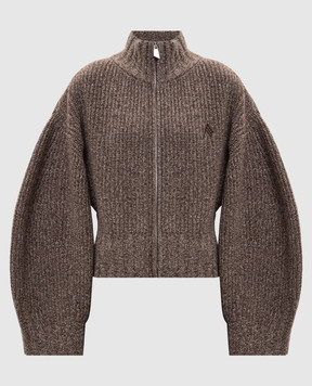 The Attico Коричневый кардиган из шерсти и кашемира 260WCD00009KWS012AA