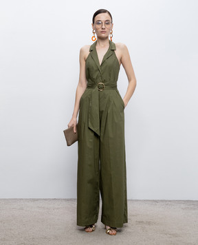 Twinset Зелений комбінезон з відкритою спиною 261TT2221