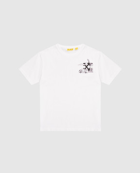 Off-White Дитяча біла футболка Grafiti з принтом 44BAA002S26J003